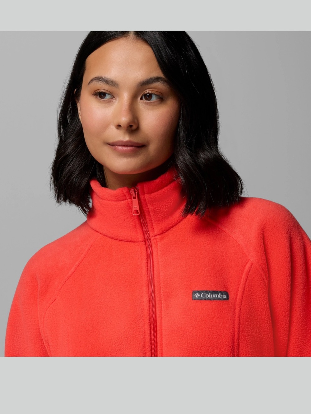 Columbia Women’s Poppy Red Full-Zip Teddy Fleece Jacket - Picture 3 of 7